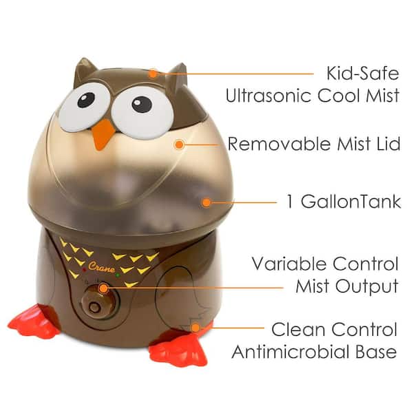 Crane 1 Gal. Adorable Ultrasonic Cool Mist Humidifier for