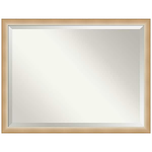 Amanti Art Medium Rectangle Eva Ambre Gold Beveled Glass Modern Mirror (33.25 in. H x 43.25 in. W)