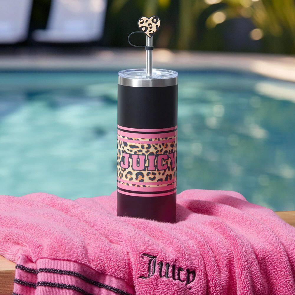 Glam Sip 24 oz. Black Cheetah Stainless Steel Tumbler with Straw Topper price history on PriceWatchPro