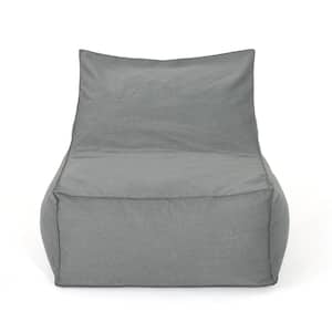 Siarl Dark Gray Fabric Indoor Bean Bag Lounger