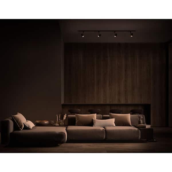 Ocularc 7012-Black Integrated LED 5CCT Fixed Track Hardwired Track Lighting Cylinder H Track Head