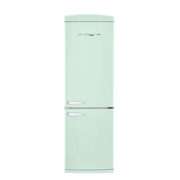 Classic Retro 24 in 11.7 cu. ft. Frost Free Retro Bottom Freezer Refrigerator in Summer Mint Green, Energy Star