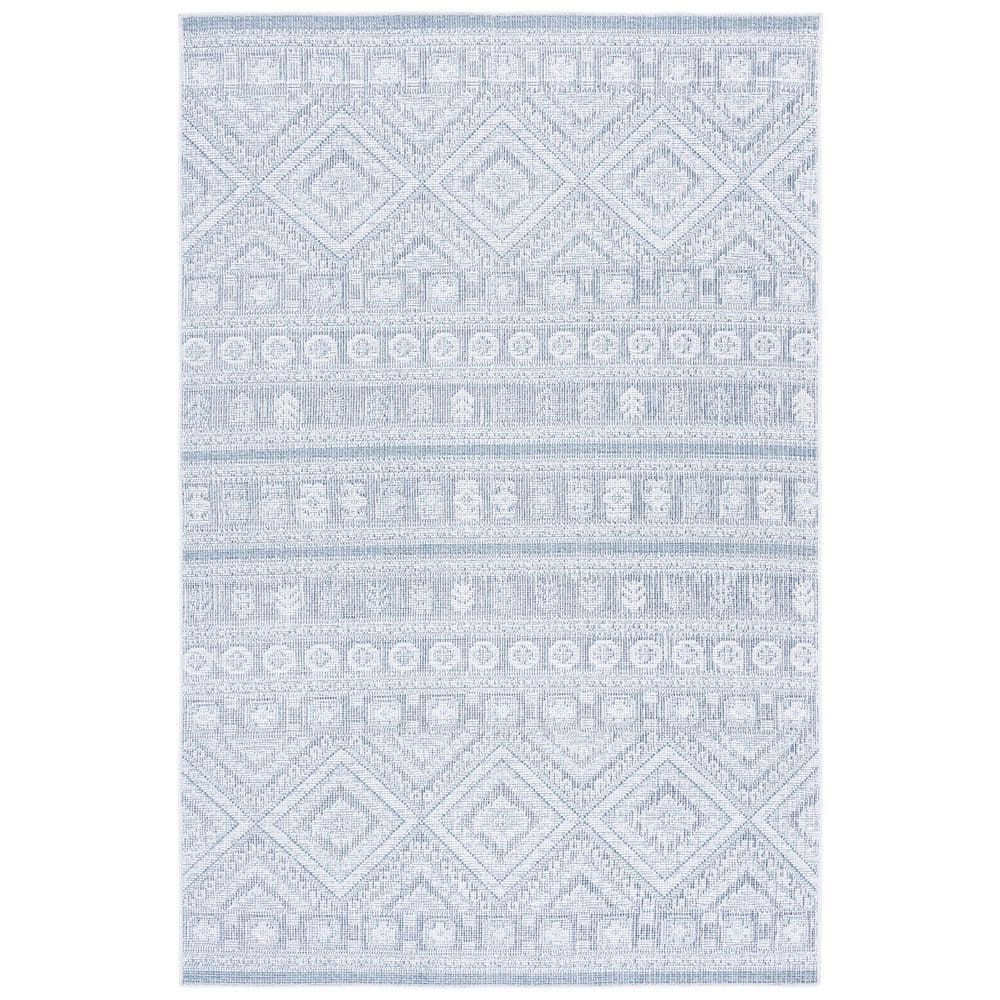 Hammock Ivory/Blue 8 ft. x 10 ft. Machine Washable Geometric Striped Area Rug price history on PriceWatchPro