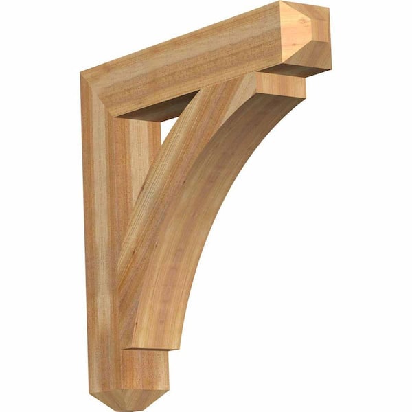 Ekena Millwork 6 in. x 36 in. x 36 in. Western Red Cedar Thorton Craftsman Rough Sawn Bracket