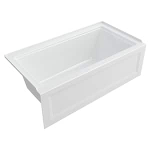 Town Square S 60 in. x 32 in. Soaking Bathtub with Left Hand Drain in White