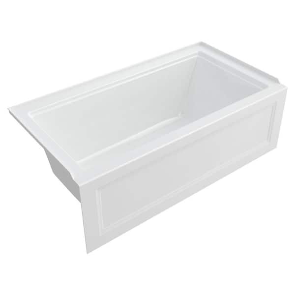 American Standard Town Square S 60 in. x 32 in. Soaking Bathtub with Left Hand Drain in White