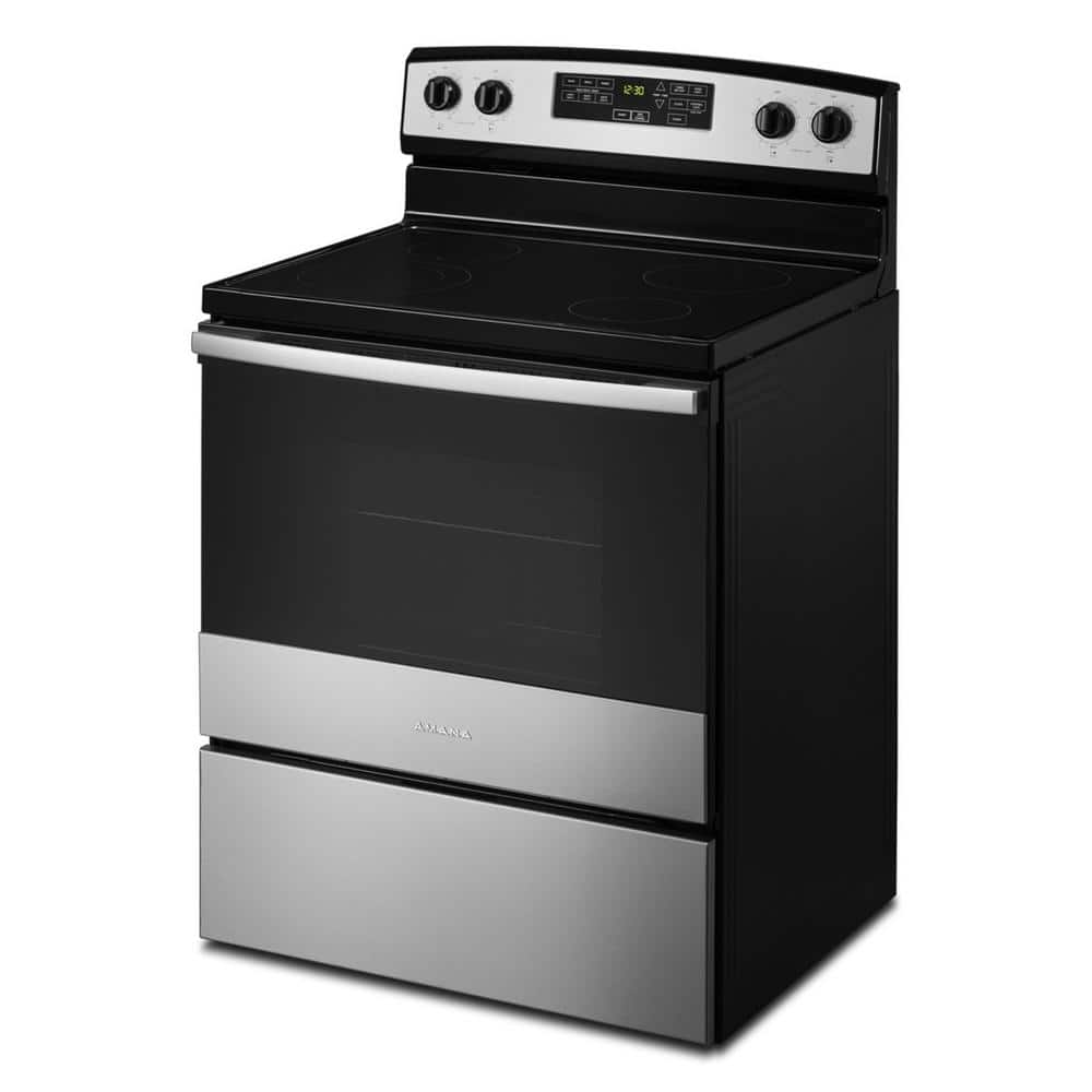 30-Inch Stainless Steel Freestanding Electric Range with Storage Drawer