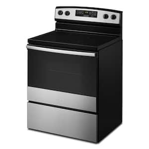 30 in. 4 Burner Element Freestanding Electric Range in Stainless Steel