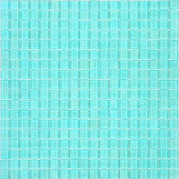 Apollo Tile Skosh 4" x 6" Glossy Powder Blue Glass Mosaic Uniform square Wall and Floor Sample Tile (0.13 sq. ft./Piece) (1-Pack)