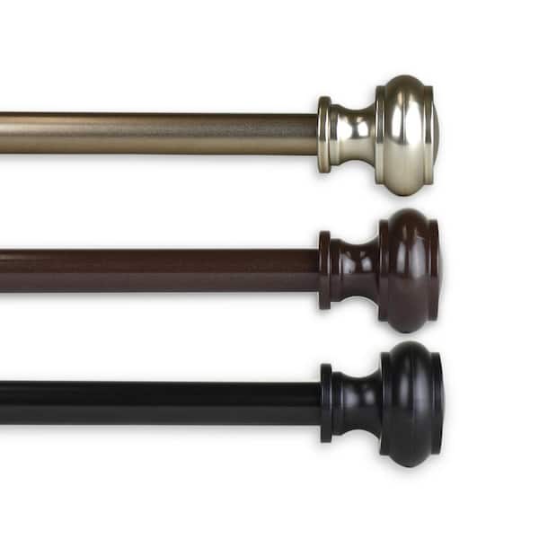 Teapot 7/16 in. Cafe Single Curtain Rod 28-48 in. - Satin Nickel