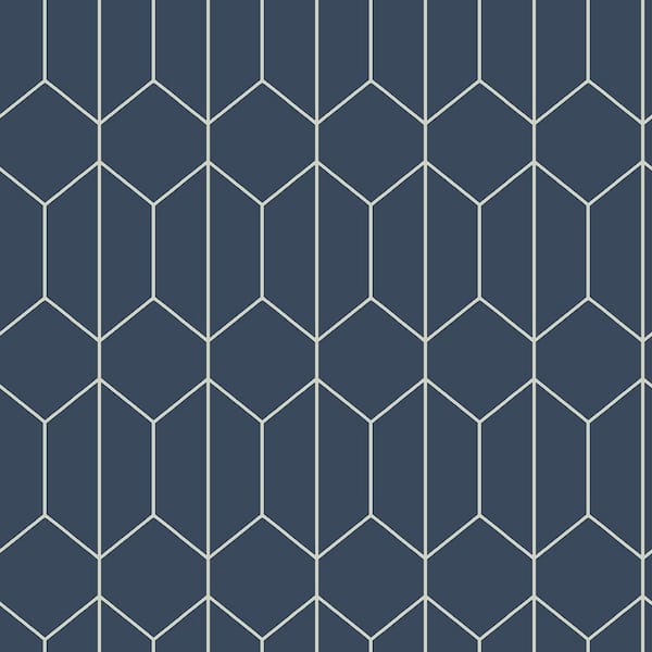 Arthouse Orson Navy Trellis Wallpaper Sample