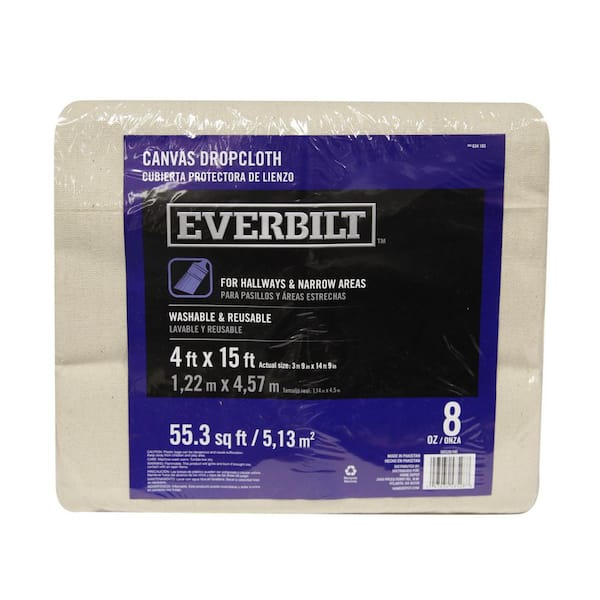 Everbilt 4 Ft x 15 Ft Canvas Drop Cloth