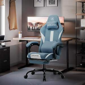 Gaming Chair Computer Chair with Footrest and Lumbar Support for Office or Gaming, Blue