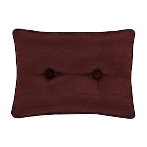 Le Grande Maroon Polyester Boudoir Decorative Throw Pillow 15X20"