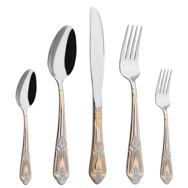 20-Piece Stainless Steel Limited Edition Silverware Set, Flatware Cutlery Set for 4, Includes Knives Forks and Spoons