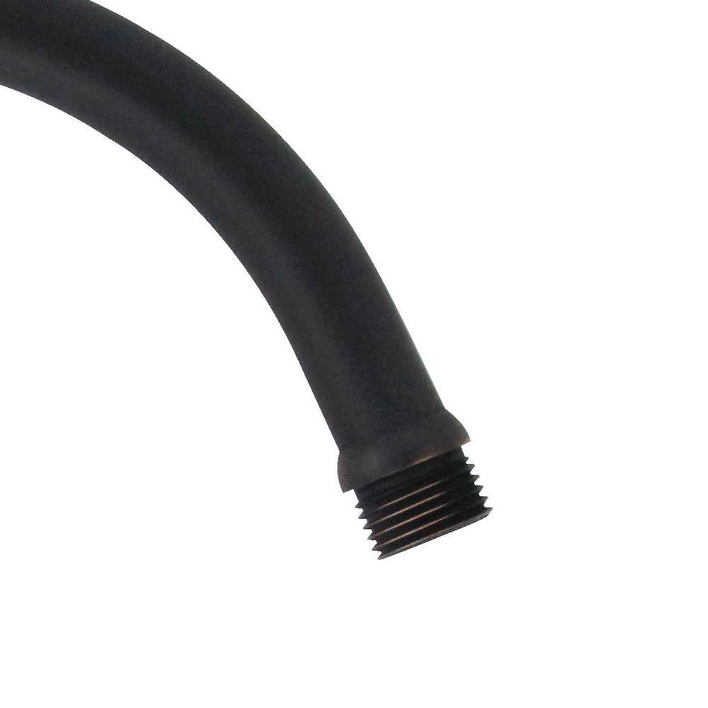 Rubbed Bronze S-Shaped Ceiling Shower Arm with Flange