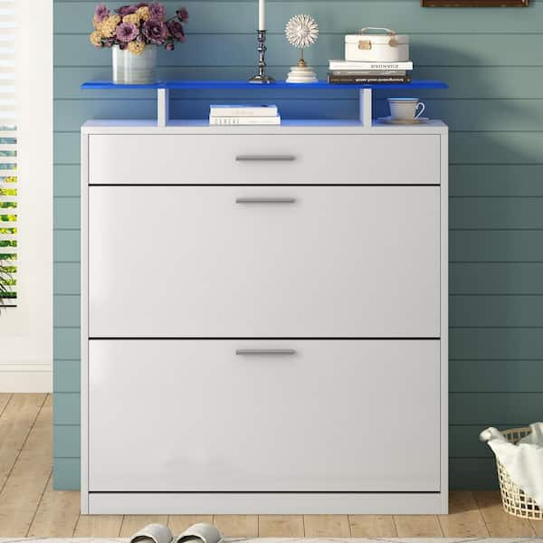 Baxton Studio Beltran Modern and Contemporary White Finished Wood Bathroom Storage Cabinet