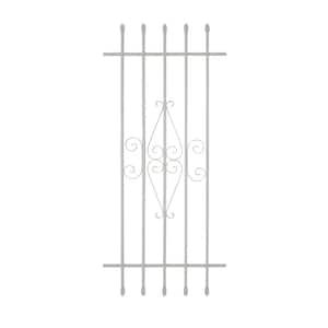 24 in. x 54 in. Spear Point 5-Bar Security Bar Window Guard, White