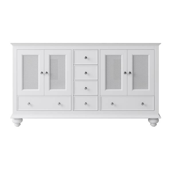 Exclusive Heritage Aerin 57.8 in. W x 20.94 in. D x 32.68 in. H Bath Vanity Cabinet Only in White