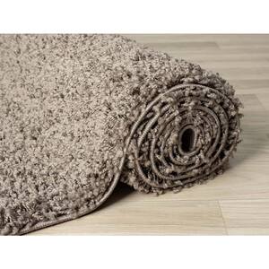 Eclipse Solid Taupe 6 ft. x 9 ft. Polypropylene Area Rug