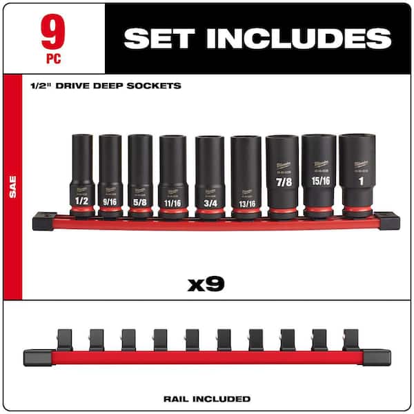 Milwaukee SHOCKWAVE Impact Duty 1/2 in. Drive SAE Deep Well Impact