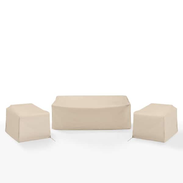 CROSLEY FURNITURE 3-Piece Tan Outdoor Furniture Cover Set