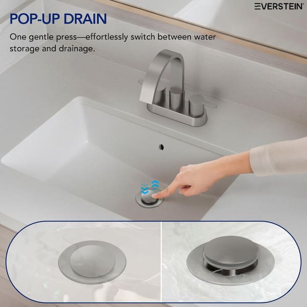 8 in. Widespread Double Handle Bathroom Faucet in Brushed Nickel