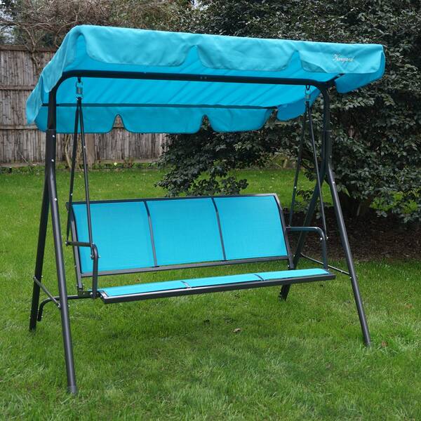 kozyard belle 3 person outdoor patio swing