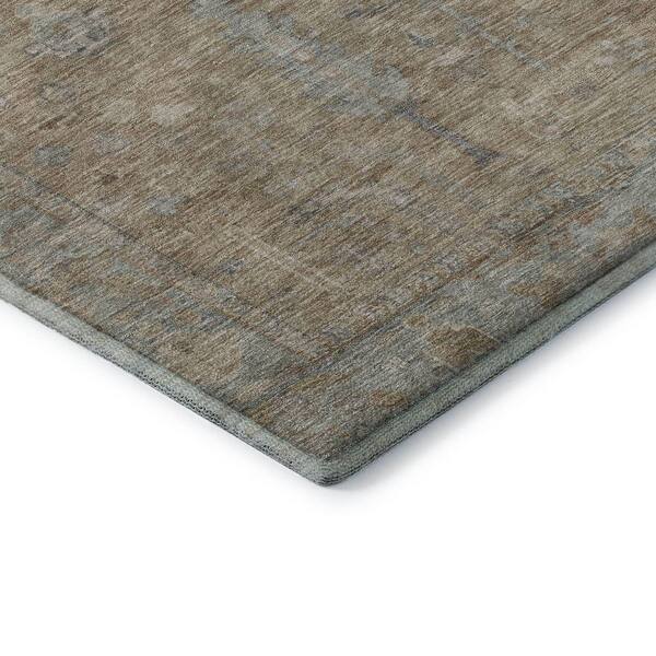 Mayfield Premium Machine Washable Abstract AMF1135 Tan 10 ft. x 14 ft. Area Rug