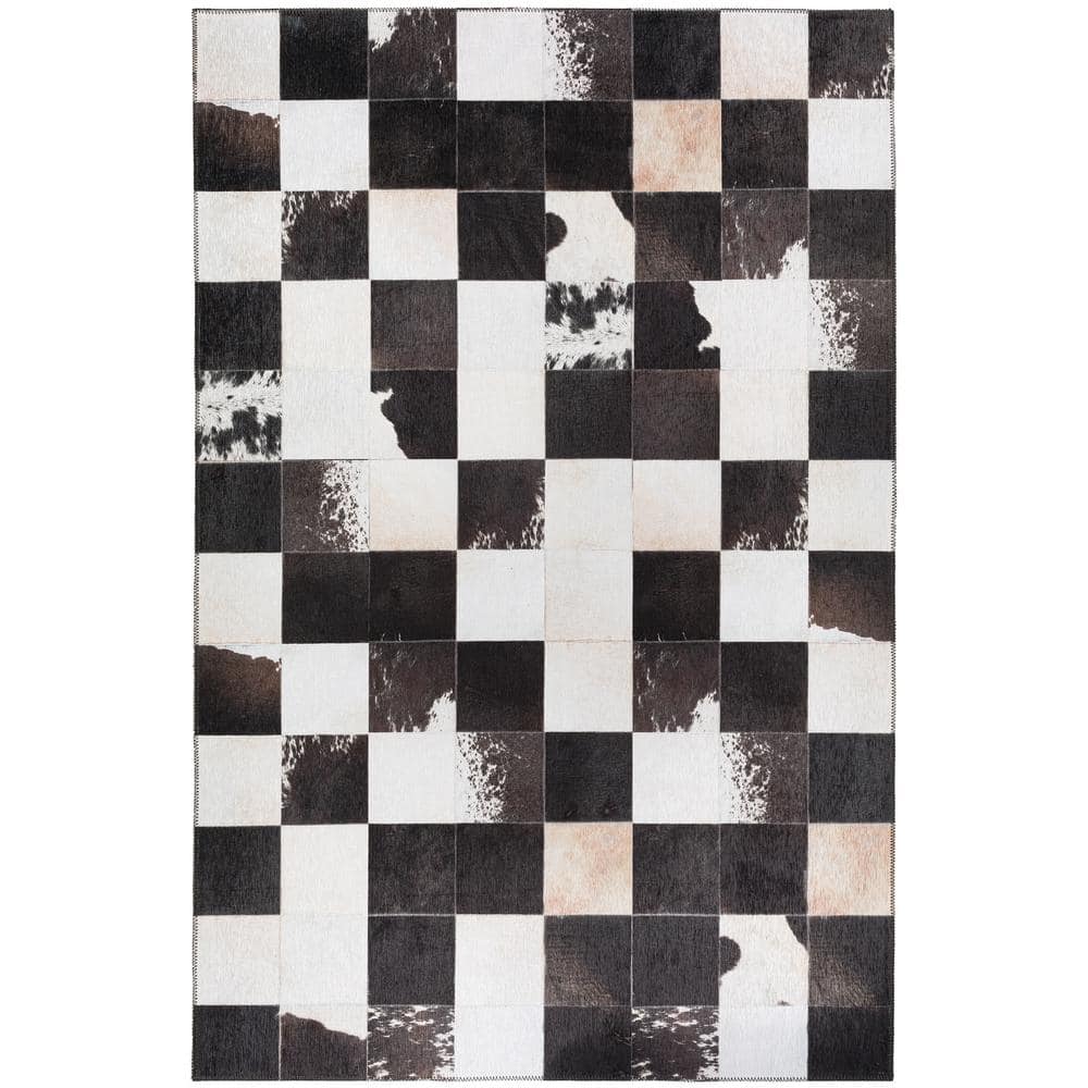 Laredo Black 5 ft. x 7 ft. 6 in. Indoor/Outdoor Washable Rug