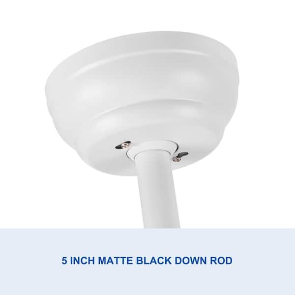Atalanta 60 in. Indoor White LED Ceiling Fan with Reversible Motor and Dimmable