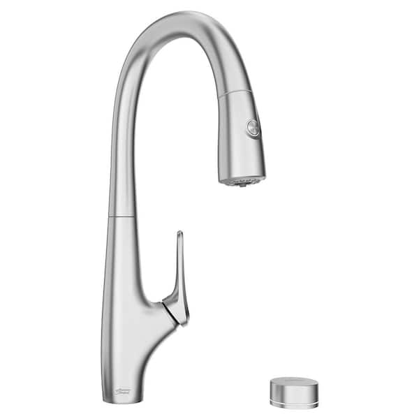 American Standard Saybrook Filtered Single Handle Pull Down Sprayer Kitchen Faucet In Stainless Steel 4902330 075 The Home Depot