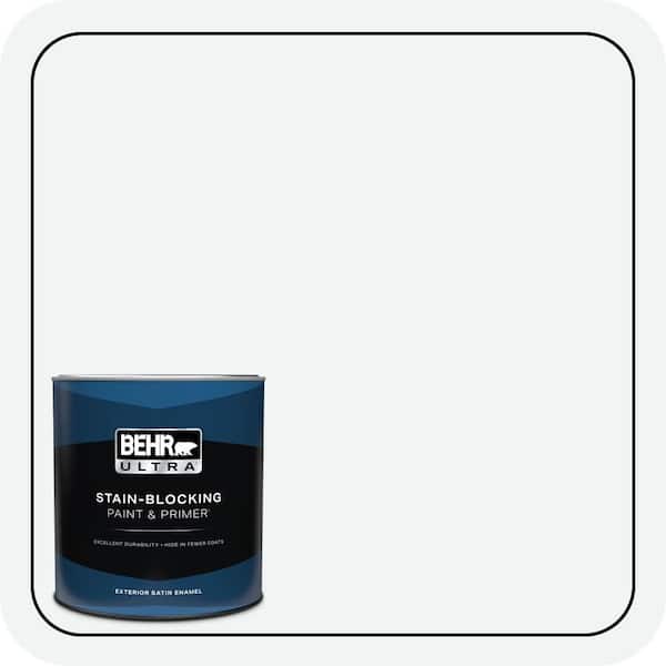 BEHR ULTRA 1 qt. #BL-W09 Bakery Box Satin Enamel Exterior Paint & Primer