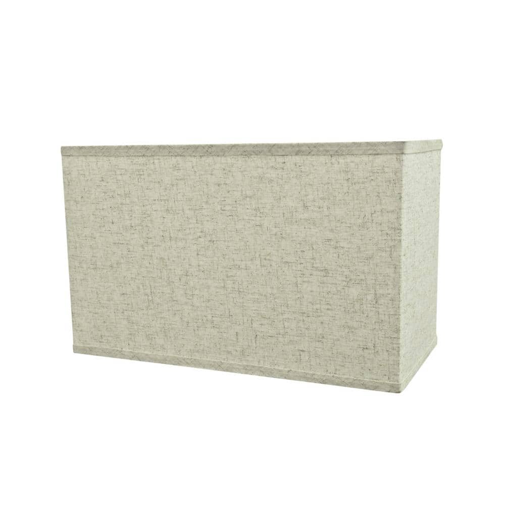 Beige Rectangular Linen Hardback Lamp Shade
