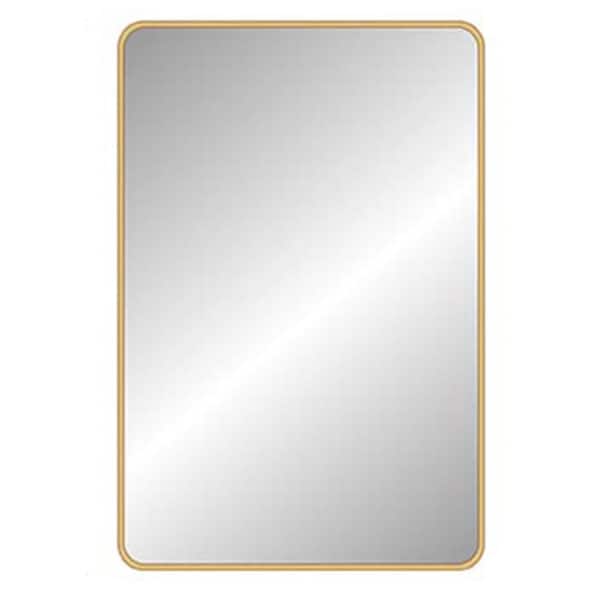 Vsmile 32 in. W x 24 in. H Brushed Metal Frame Premium Quality Aluminum Alloy Wall Mirror, Bathroom Mirror