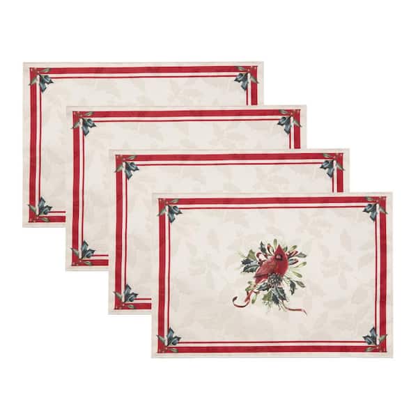 Lenox Holiday Winter Greetings Placemats Set of 4, Multicolor - 13"W x 19"L