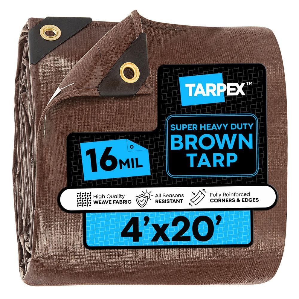 Tarpex 16 Mil Super Heavy-Duty Polyethylene Tarp 4 ft. x 20 ft