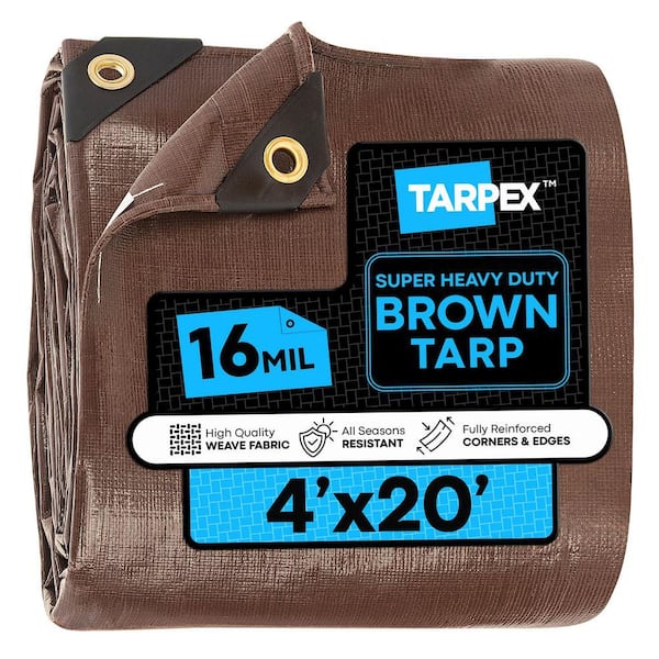 Tarpex 16 Mil Super Heavy-Duty Polyethylene Tarp 4 ft. x 20 ft