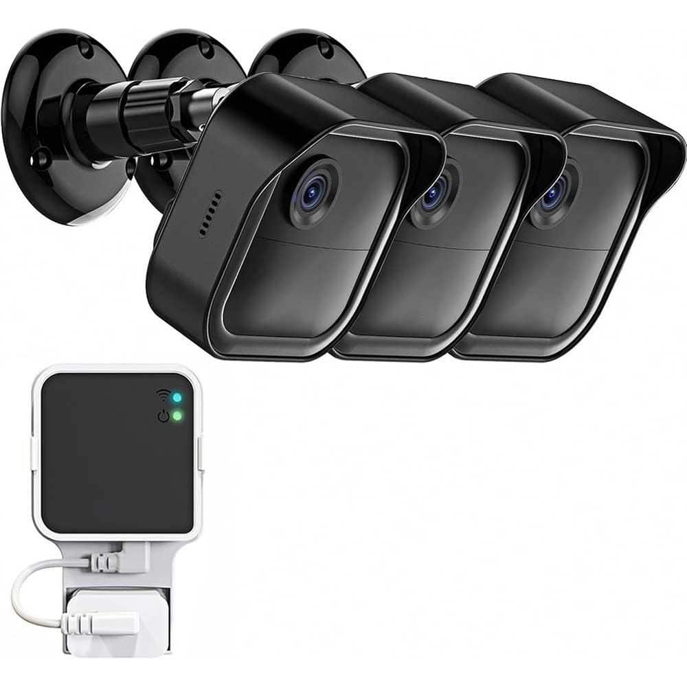 Outdoor Camera Surveillance Mount, 3-Pack Weatherproof Housing with 360° A