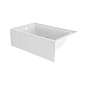 SIGNATURE 60 in. x 36 in. Whirlpool Bathtub with Left Drain in White