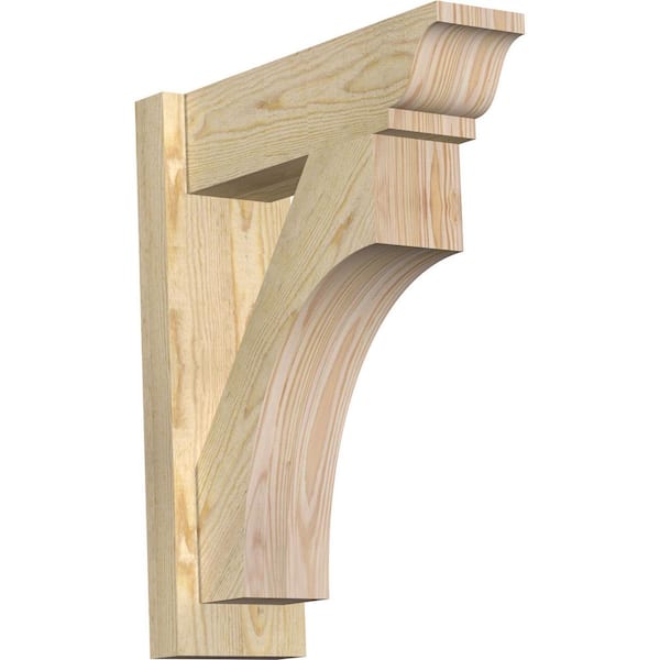 Ekena Millwork 6 in. x 22 in. x 18 in. Douglas Fir Westlake Traditional Rough Sawn Outlooker
