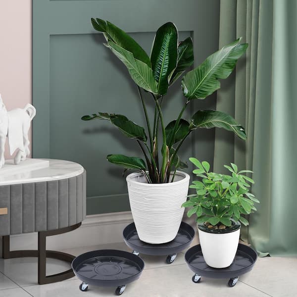 DOITOOL 1Pc Universal Wheel Tray Plant Stand Outdoor planters for Indoor  Plants Outdoor Plants Tripod Stand Pot Holders Drawer Type Flowerpot  Support