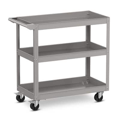 Suncast Commercial 3-Shelf Plastic Wheeled Service Cart RC2040 - The Home  Depot