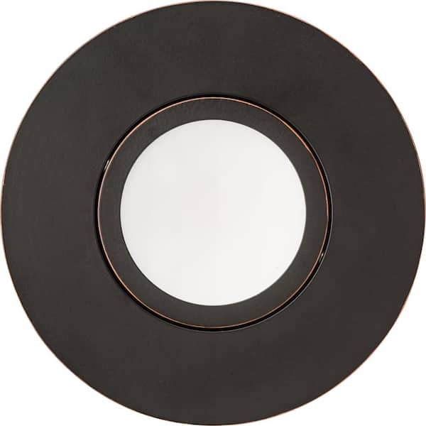 Lithonia Lighting OneUp 6 in. Canless 3000K New Construction or Remodel Dimmable Integrated LED Recessed Light Kit with Bronze Gimbal Trim