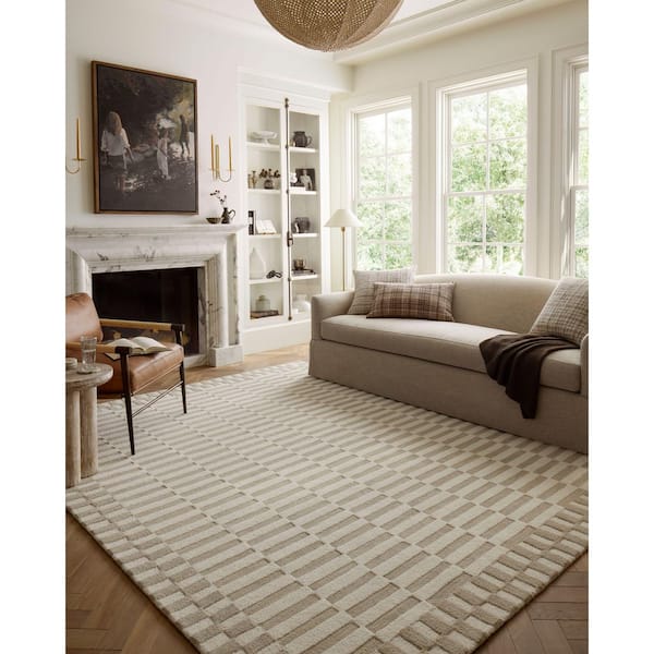 Loloi Chris Loves Julia x Loloi Bradley Ivory / Beige 3 ft. x 7 ft