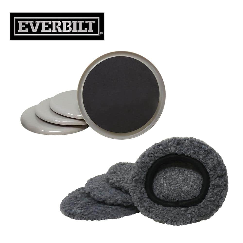 4-3/4 in. Round Plastic Furniture Sliders and Socks for Hard and Carpeted Floor Protection (8-Piece) price history on PriceWatchPro