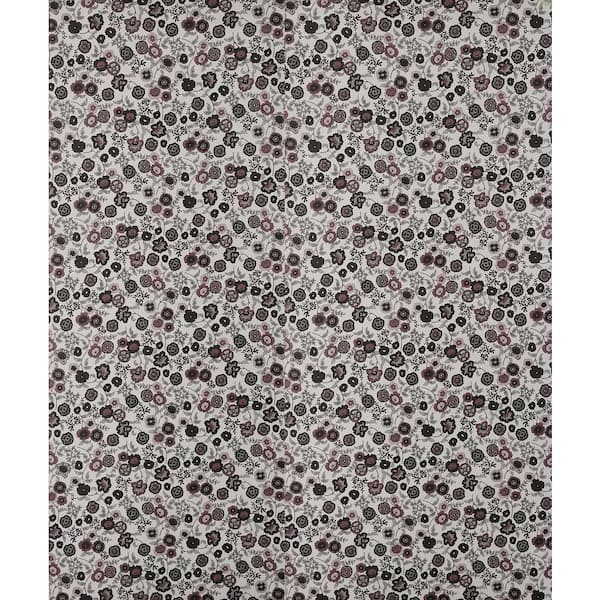 Dundee Deco Stylized Flowers Black, Grey, Red Vinyl Strippable Roll (Covers 26.6 sq. ft.)