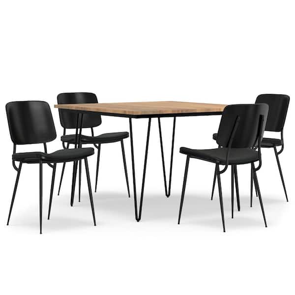 Hayley / Hunter 5-Piece Dining Set in Black
