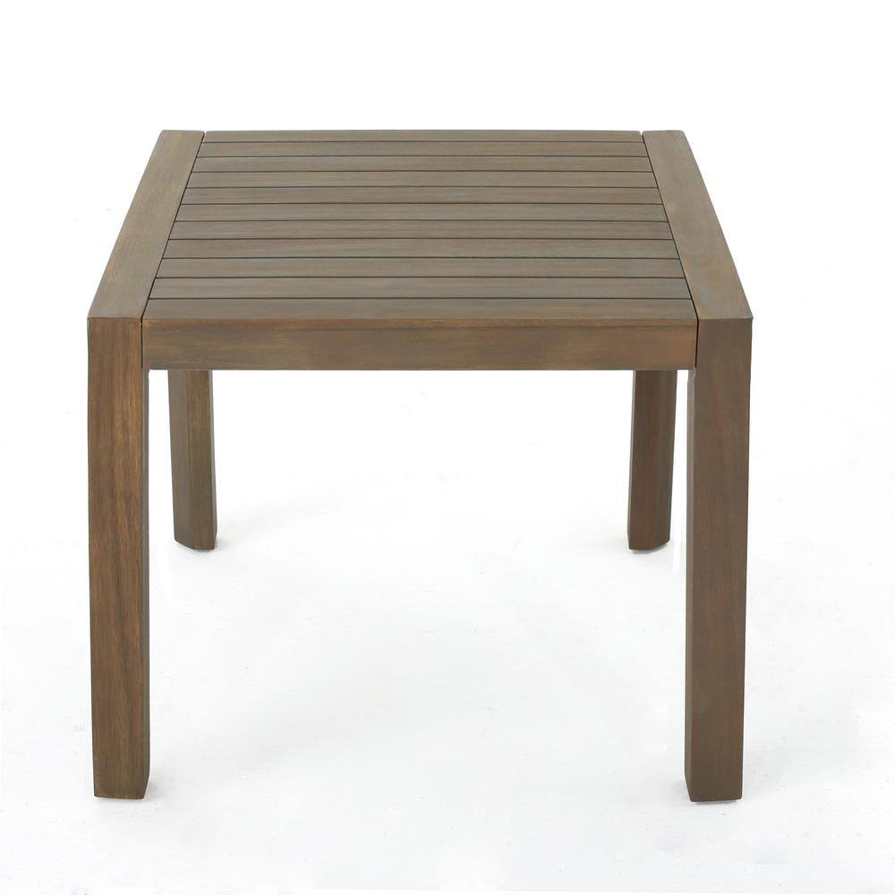 Gray Acacia Wood 3-Piece Outdoor Chat Set with Water-Resistant Cushions