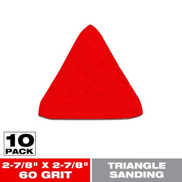 2-7/8 in. x 2-7/8 in. 60-Grit StickFast Triangular Detail Sanding Sheets